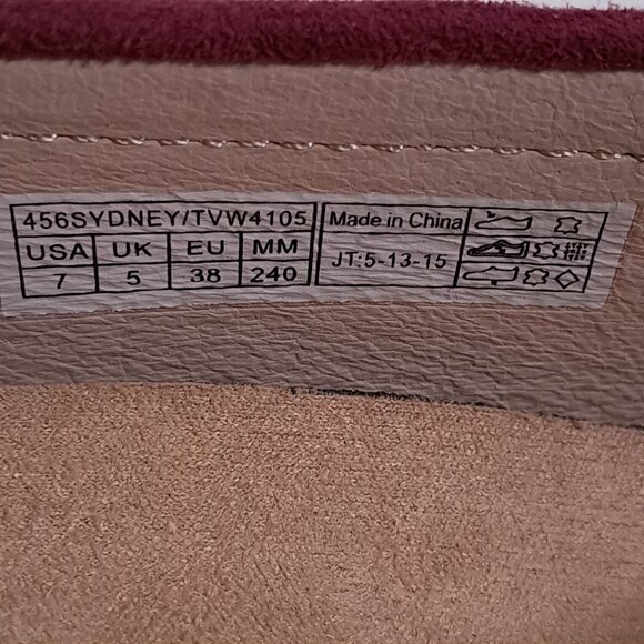 Vionic 456 Sydney Loafers Women 7 Dark Red Suede Leather Slip On Moc TVW4105 - Picture 14 of 14